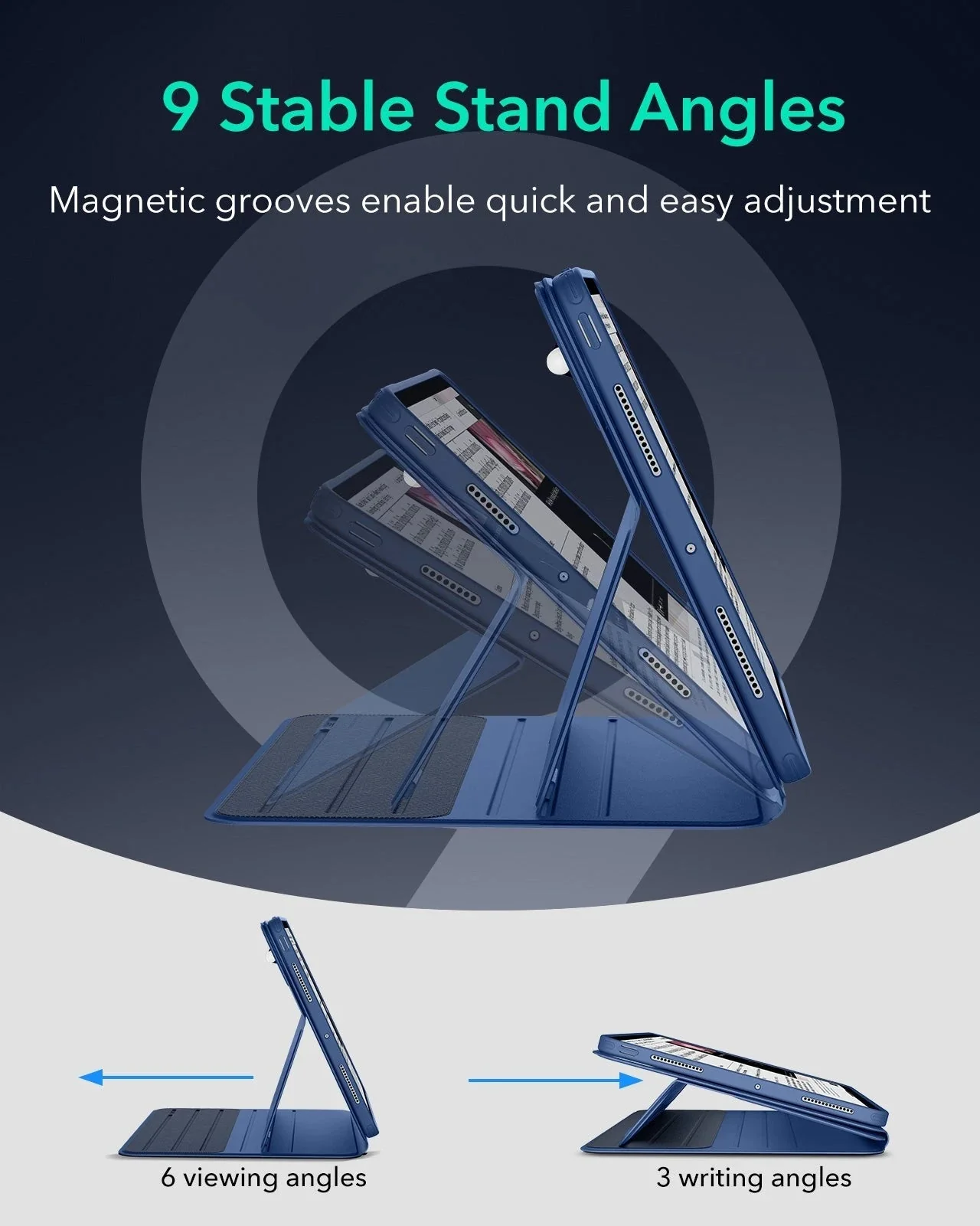 iPad Pro 11" (2025) Bundle Shift Magnetic Case & Armorite® Protection - Navy Blue - Image 7