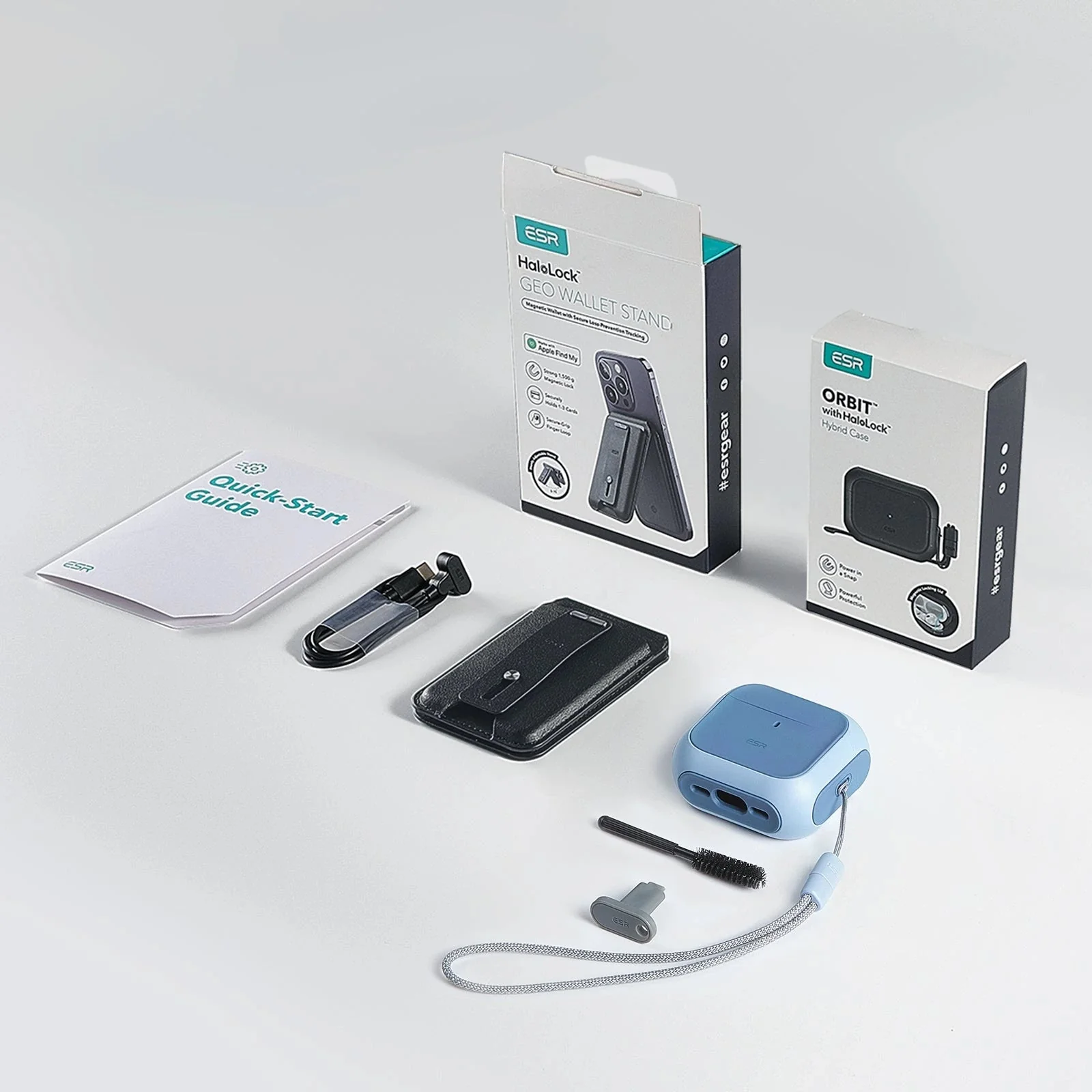 Orbit Hybrid Everyday-Carry Bundle for AirPods 4 - Blue - Image 2