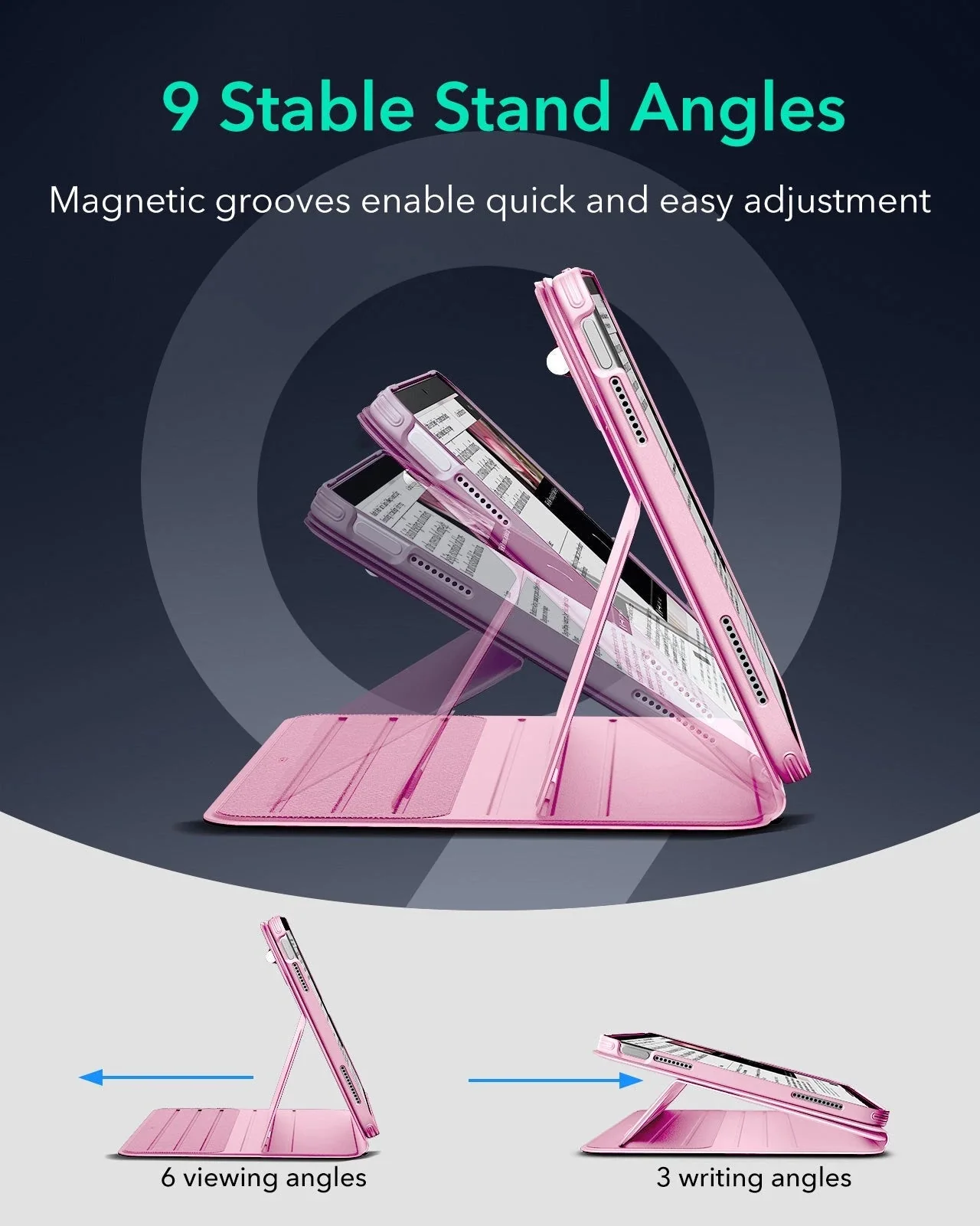 iPad 11" (A16) 2025 Bundle Shift Magnetic Case & Armorite® Protection - Pink - Image 7