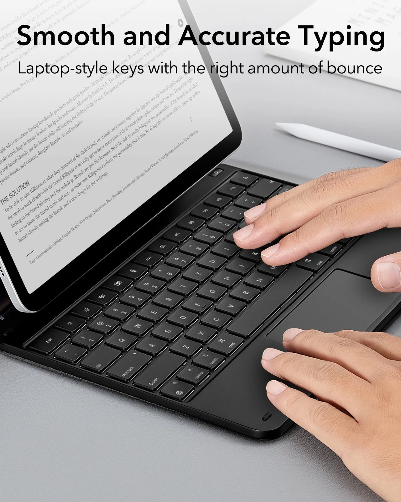 Pro 12.9" (2022) Rebound Magnetic Keyboard Case - UK Layout-Black - Image 7