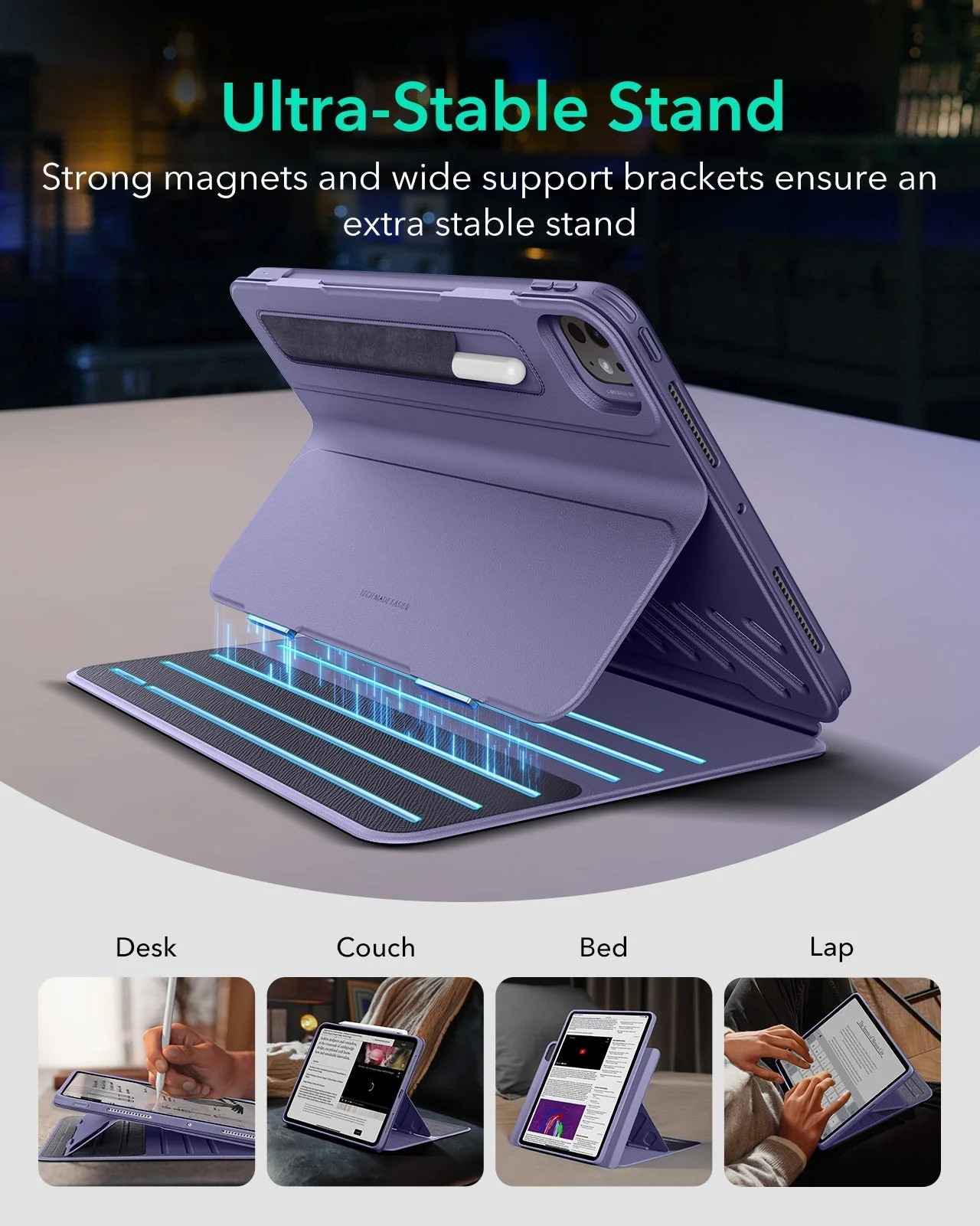 iPad Pro 13" (2025) Bundle Shift Magnetic Case & Armorite® Protection - Purple - Image 4