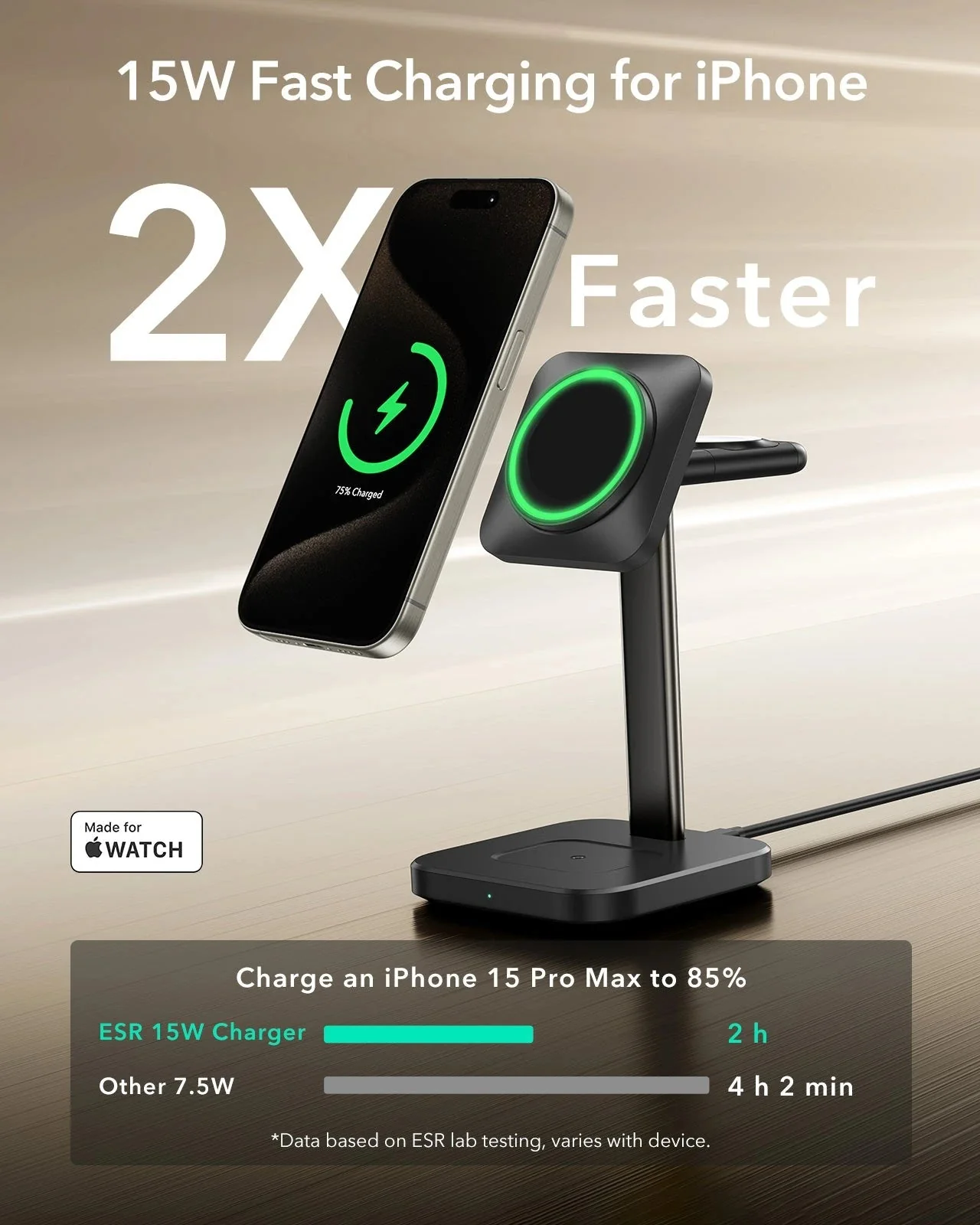 3-in-1 Magnetic Charging Station (15W) - White - AU PLUG - Image 2