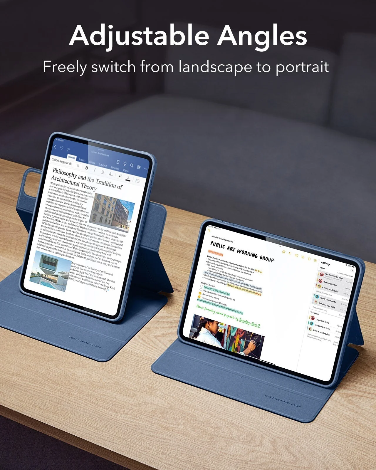 iPad Pro 13ʺ (2025) Rebound Hybrid Case 360 - Navy Blue - Image 6
