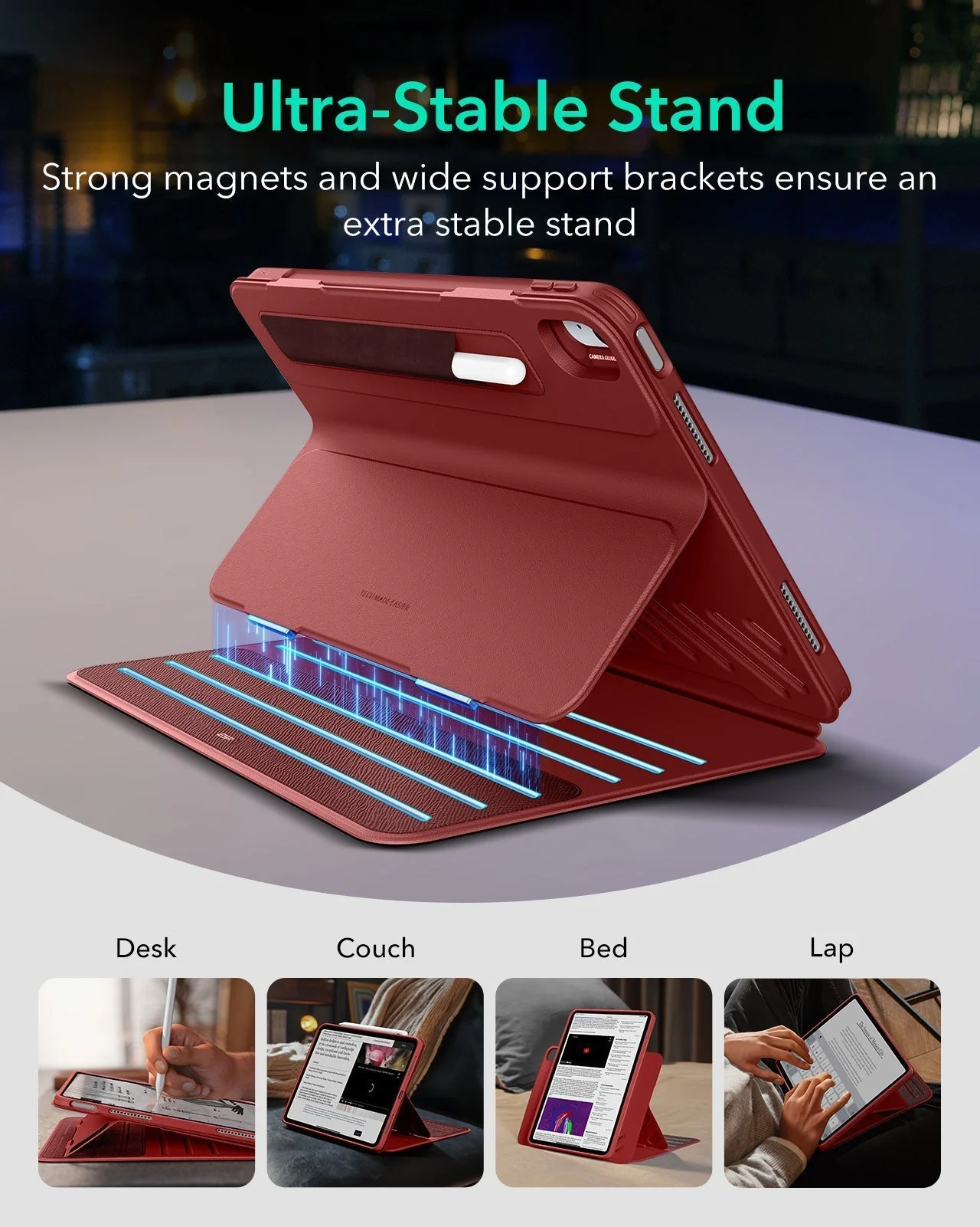 iPad Air 13" (M4) 2026 Shift Magnetic Case - Red - Image 4