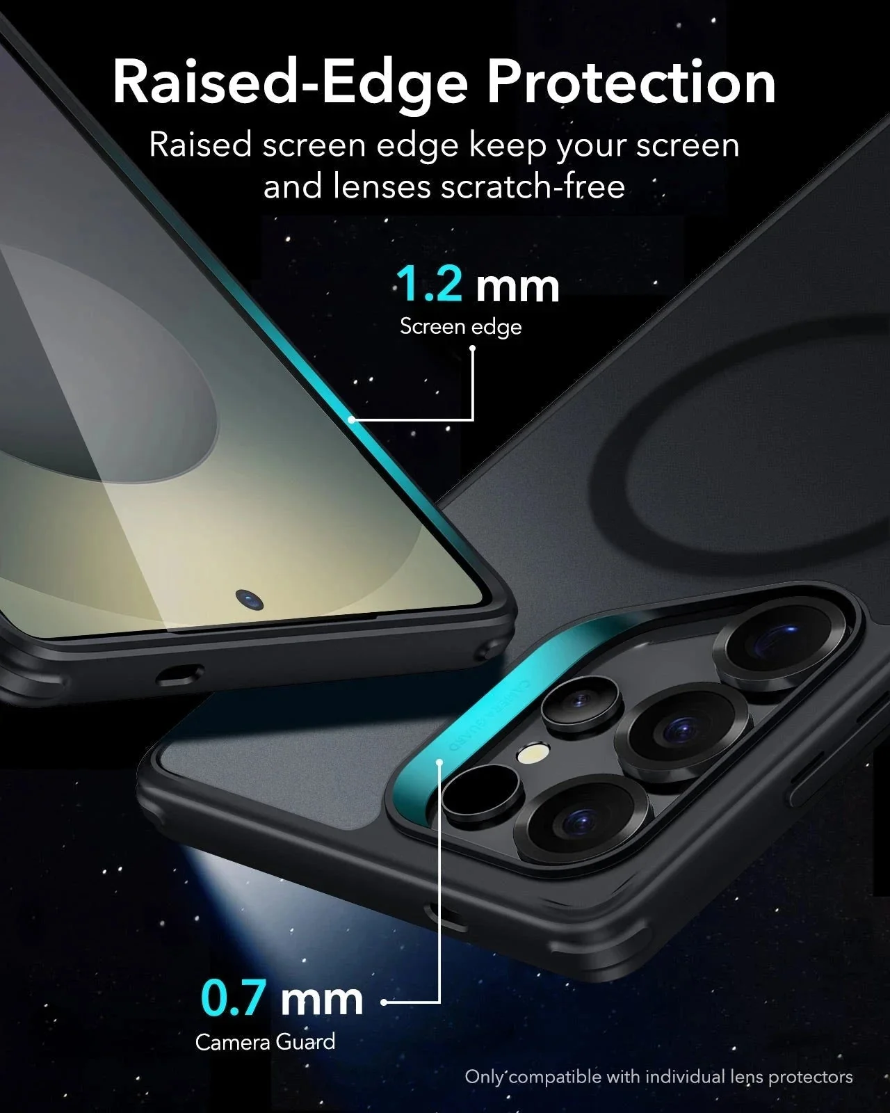 Galaxy S25 Ultra HaloLock Classic Hybrid Case - Frosted Black - Image 7