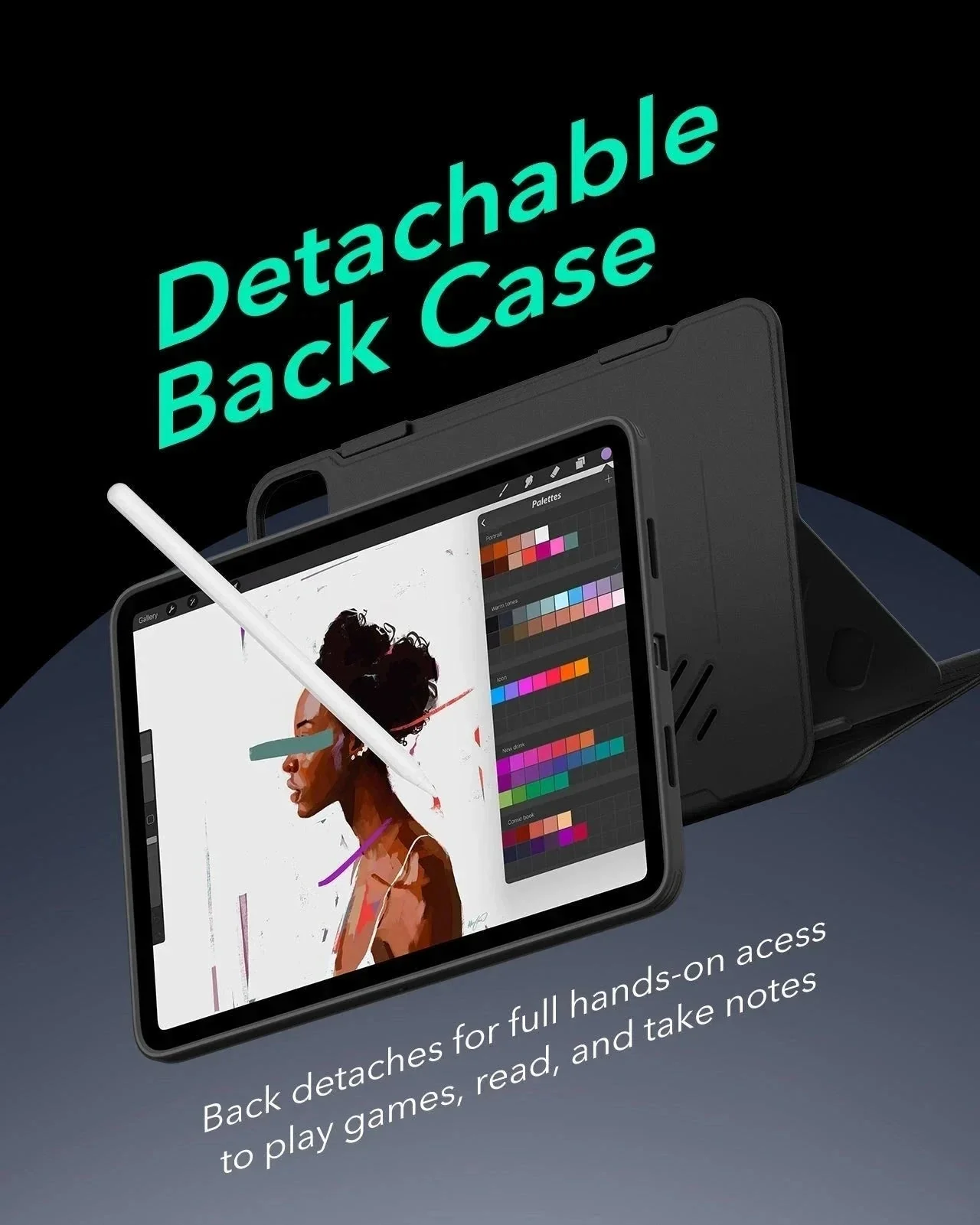 iPad Pro 13″ (2024) Shift Magnetic Case with Pencil Bundle - Black - Image 8