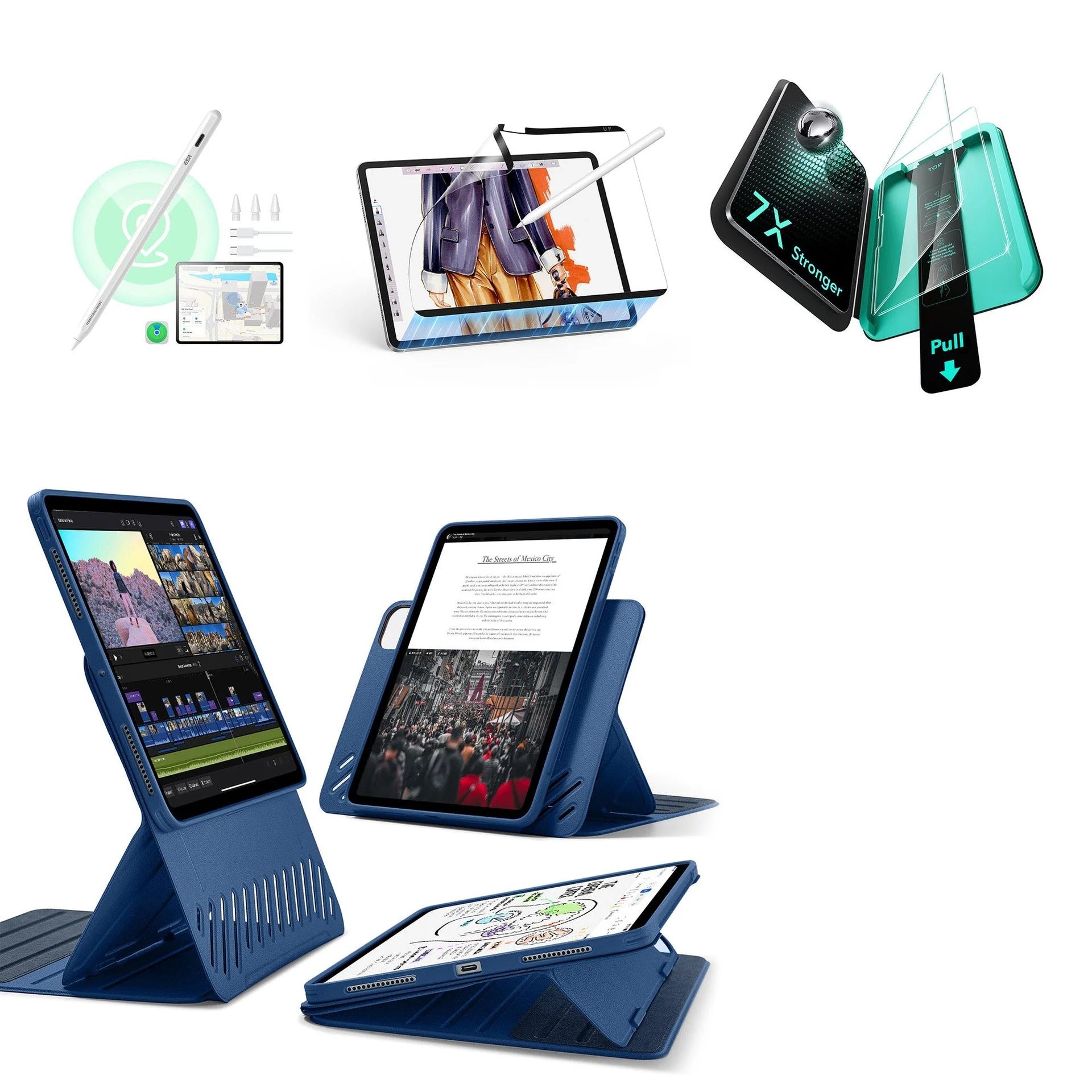iPad Pro 11ʺ (2025) Shift Transformation with Digital Pencil Bundle - Blue