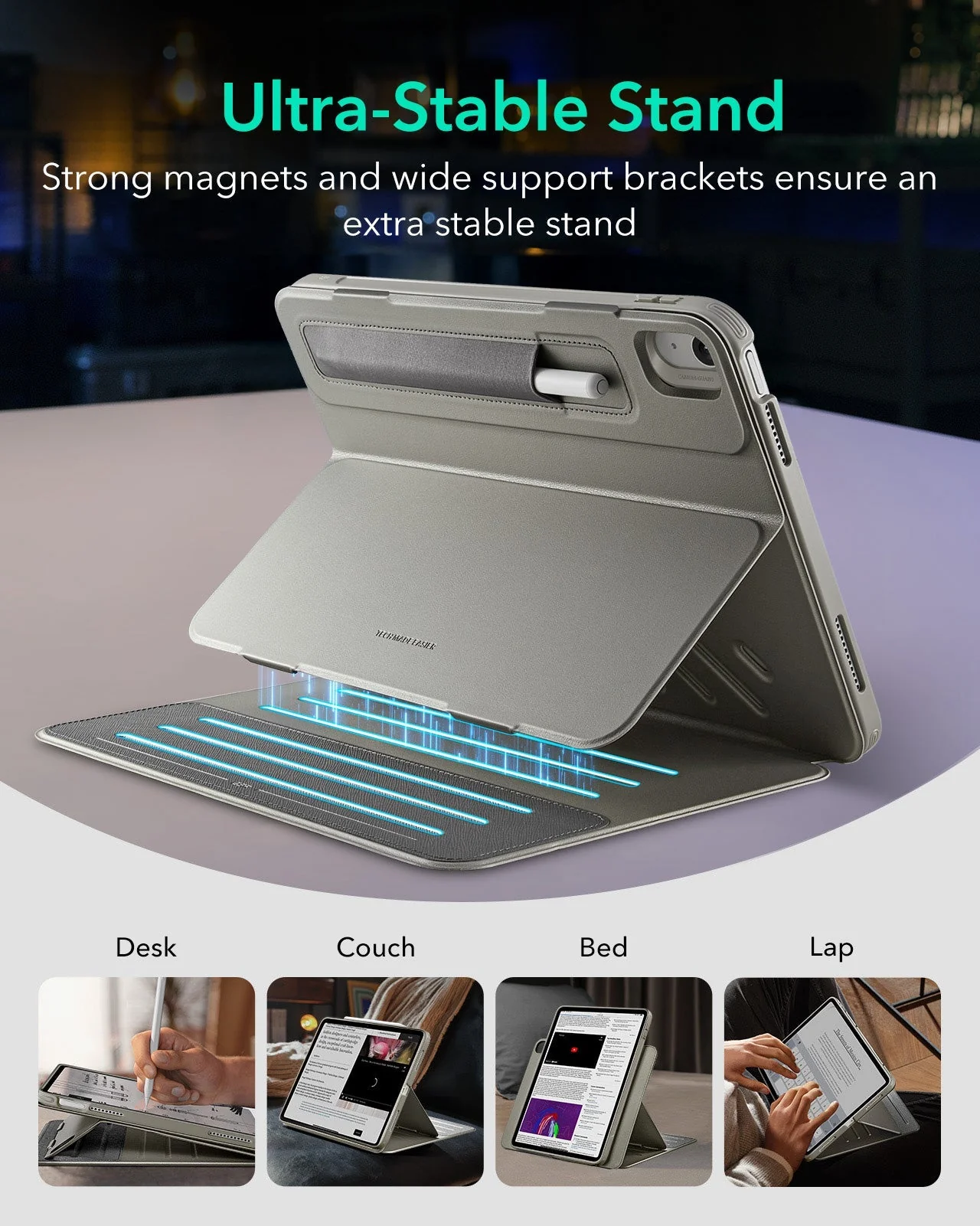 iPad 11" (A16) 2025 Bundle Shift Magnetic Case & Armorite® Paper-Feel Protection - Titanium - Image 4
