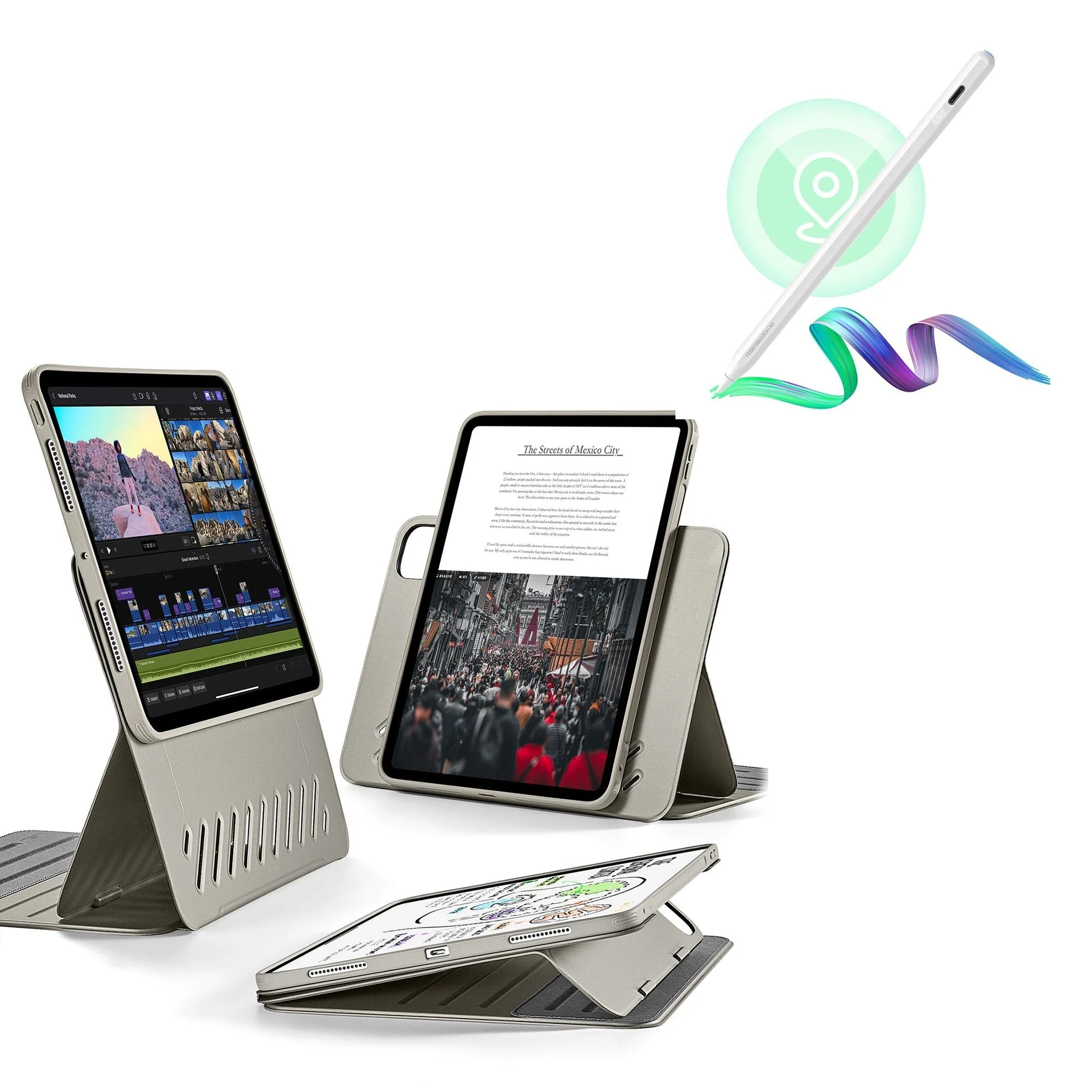 iPad Pro 13″ (2024) Shift Magnetic Case with Pencil Bundle - Titanium