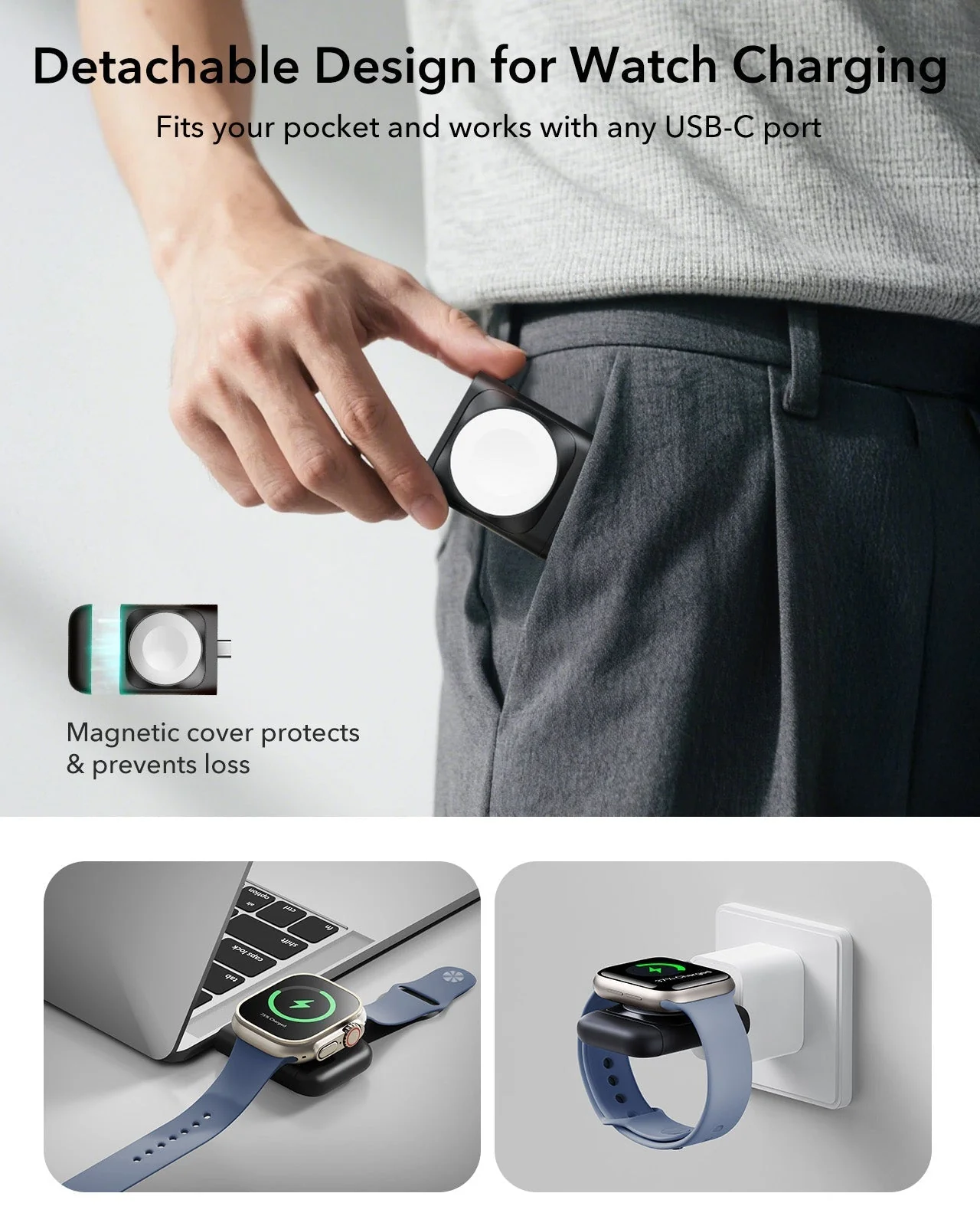 25W CryoBoost 3-in-1 Magnetic Charger (Qi2) and Wallet Stand Bundle - US Plug–White - Image 8