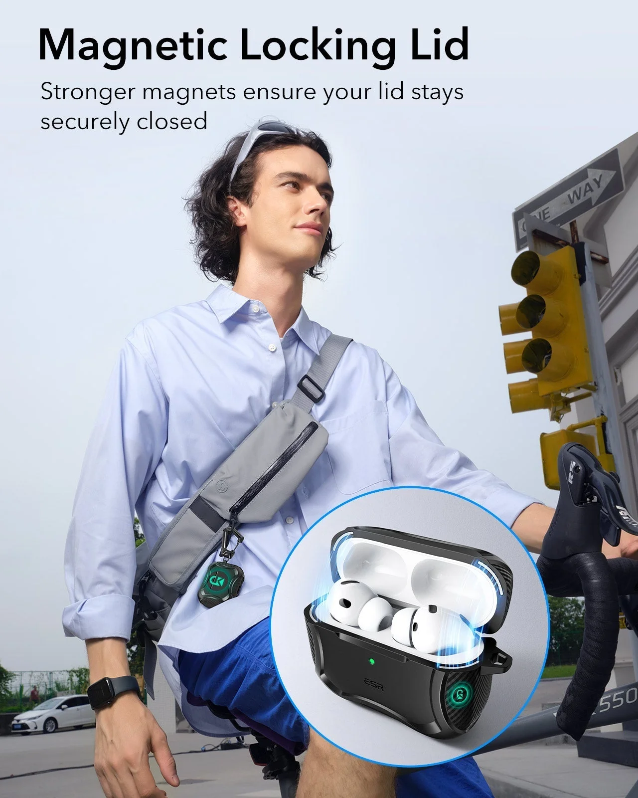 25W CryoBoost 3-in-1 Magnetic Charger (Qi2) and AirPods Pro 3 Cyber Tough Case Bundle - US Plug–White - Image 13