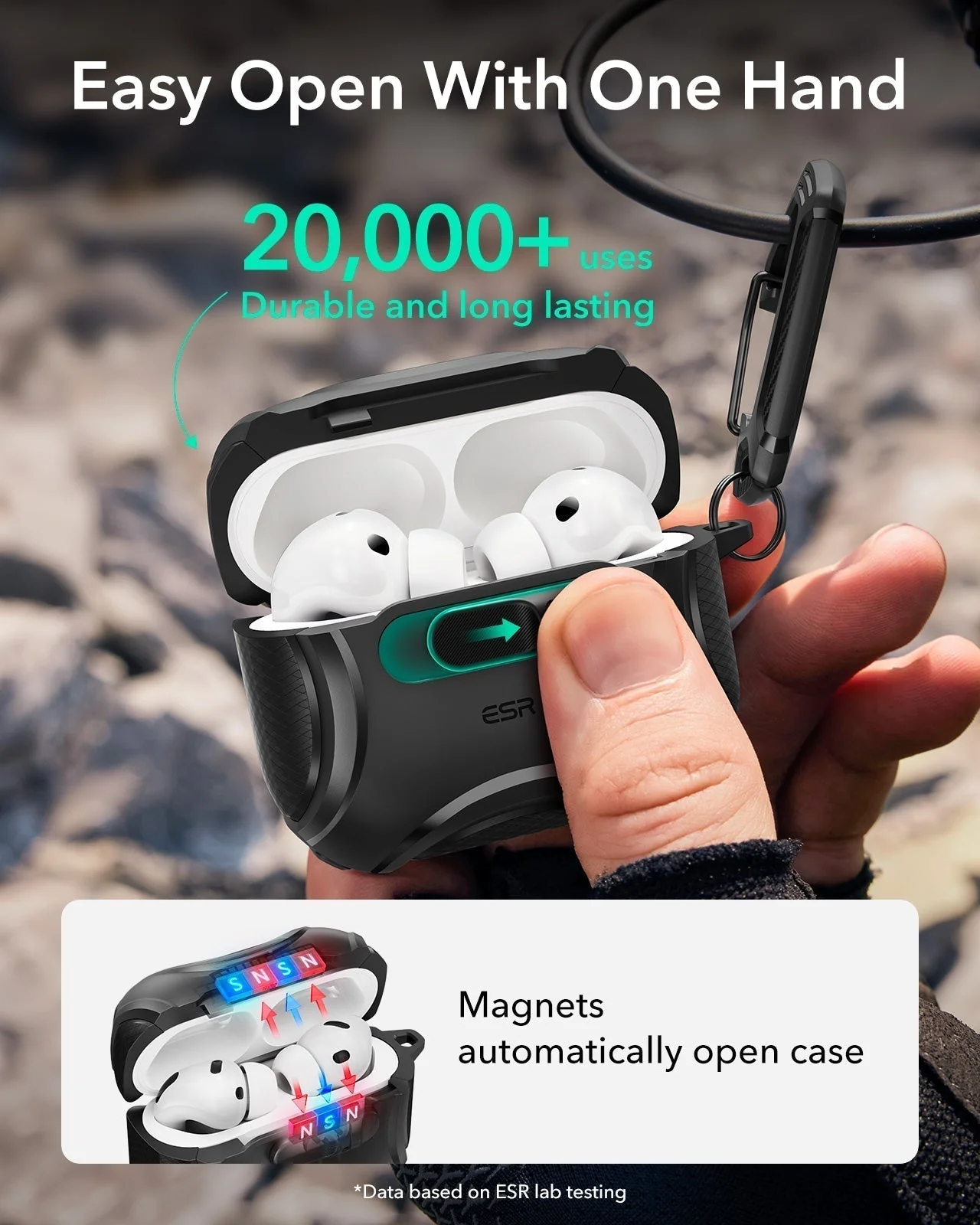 25W CryoBoost 3-in-1 Magnetic Charger (Qi2) and AirPods Pro 3 Pulse FlickLock Case Bundle - US Plug–White - Image 14
