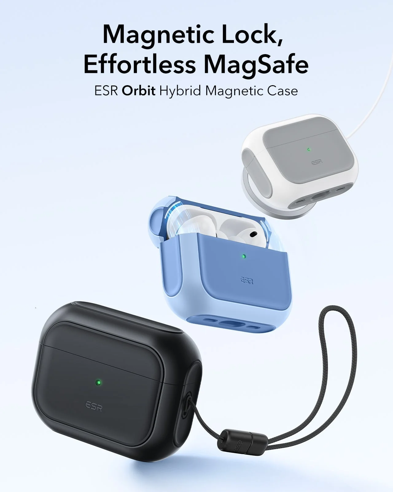 25W CryoBoost 3-in-1 Magnetic Charger (Qi2) and AirPods Pro 3 Orbit Hybrid Case Bundle - US Plug–White - Image 13