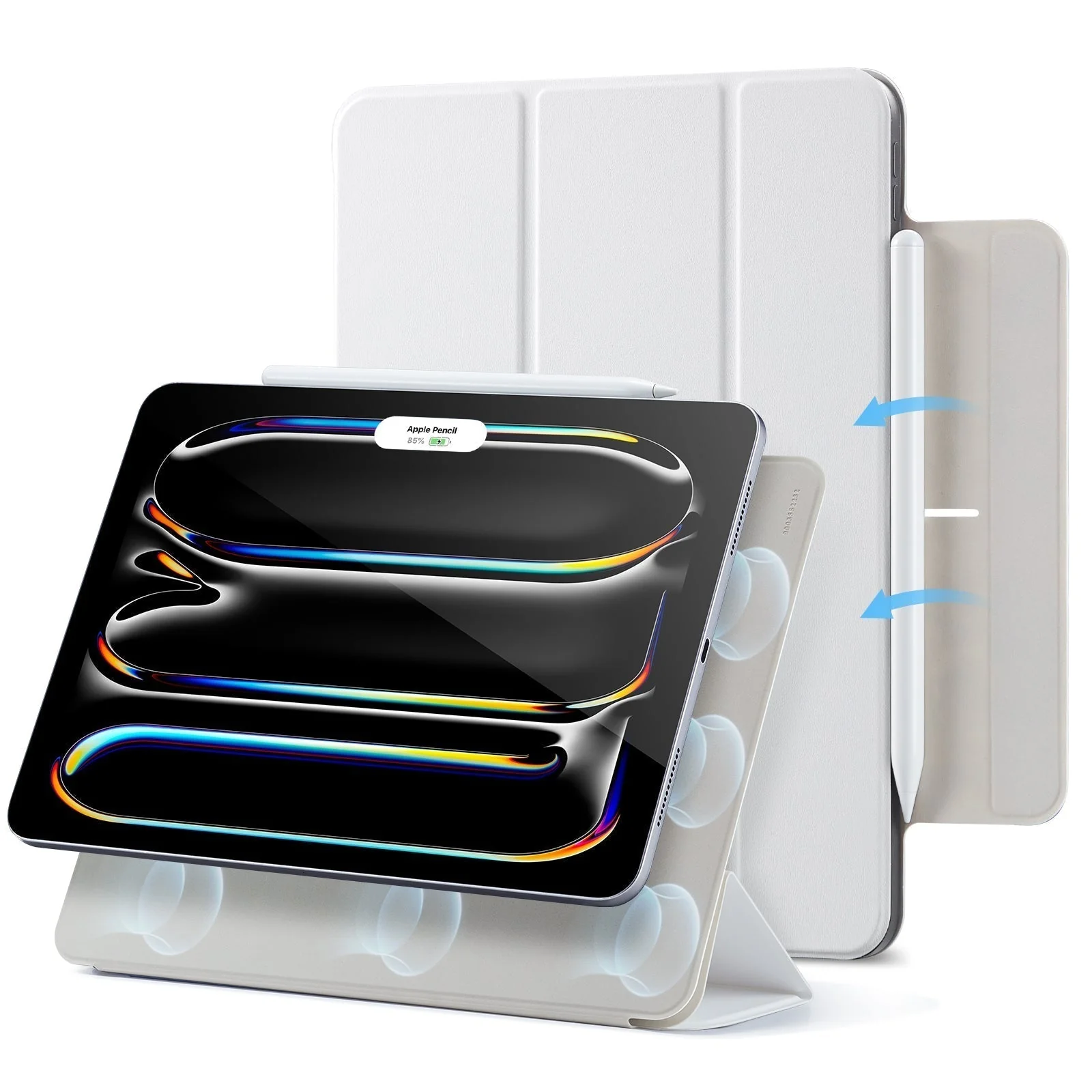 iPad Pro 13" (2025) Rebound Magnetic Case - Brilliant White